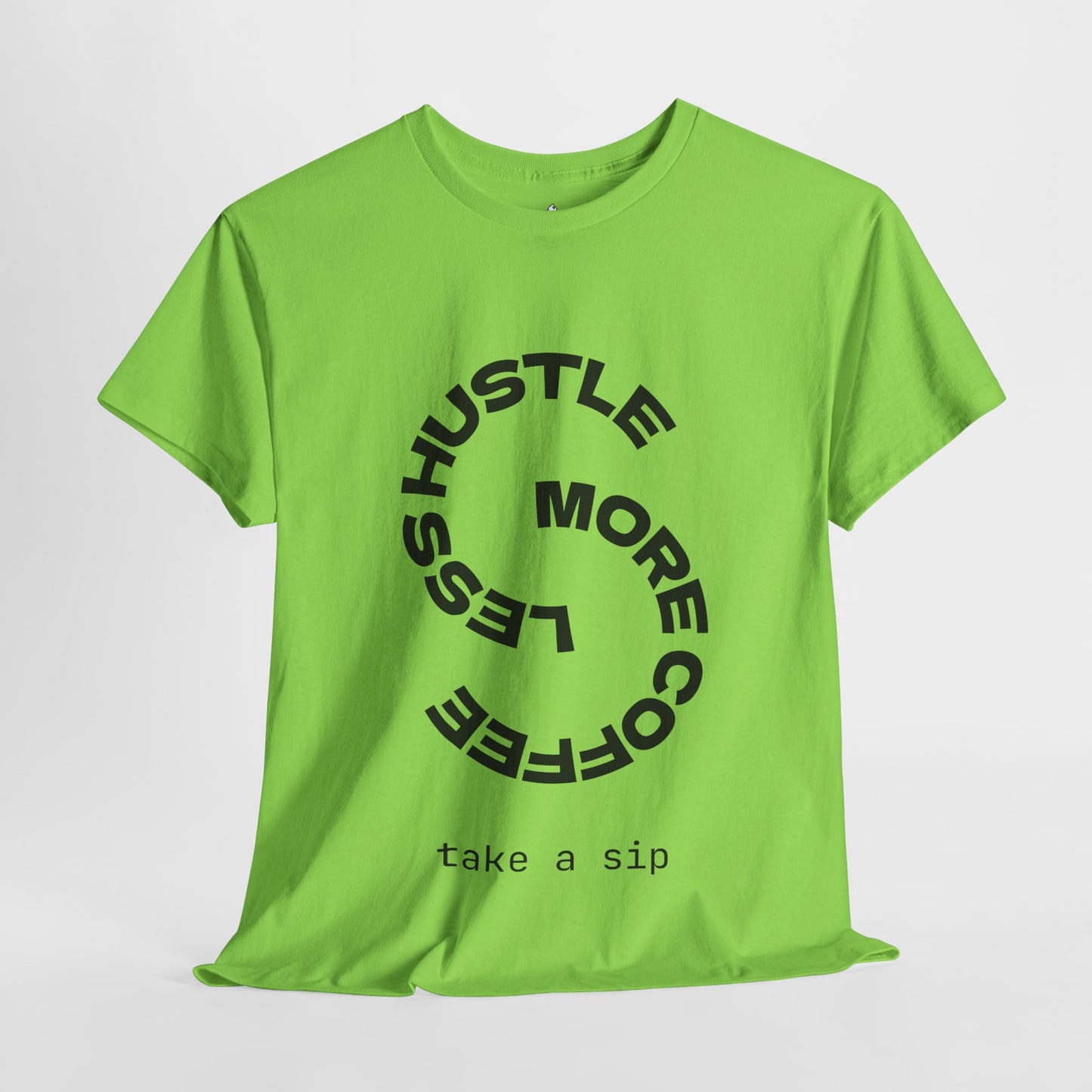 Coffee Lover's Hustle Tee | Unisex Heavy Cotton T-Shirt, Casual Wear, Motivational Shirt, Gift for Coffee Lovers, Everyday Comfort