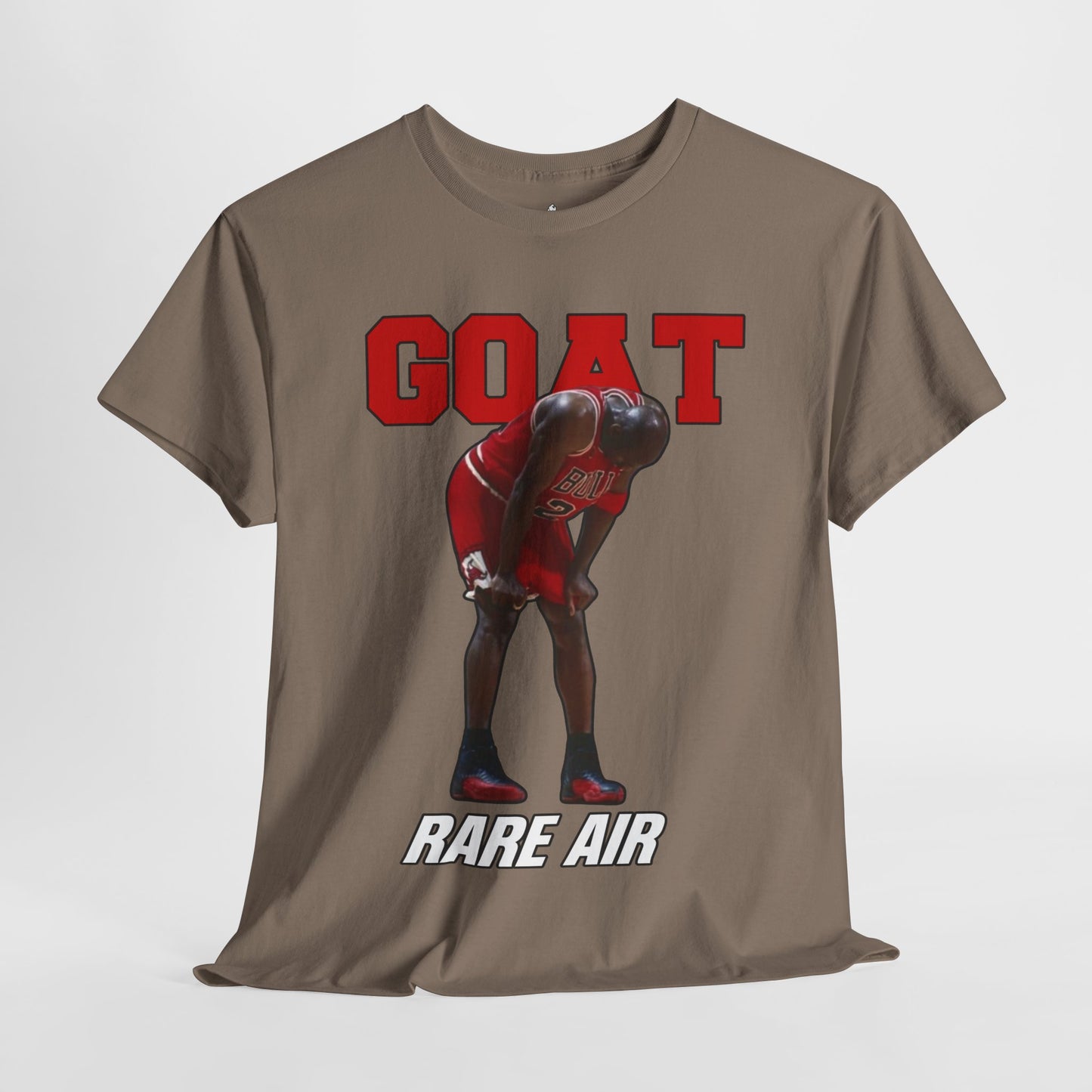 GOAT Rare Air Unisex Heavy Cotton Tee - Sporty Graphic T-Shirt for Basketball Fans