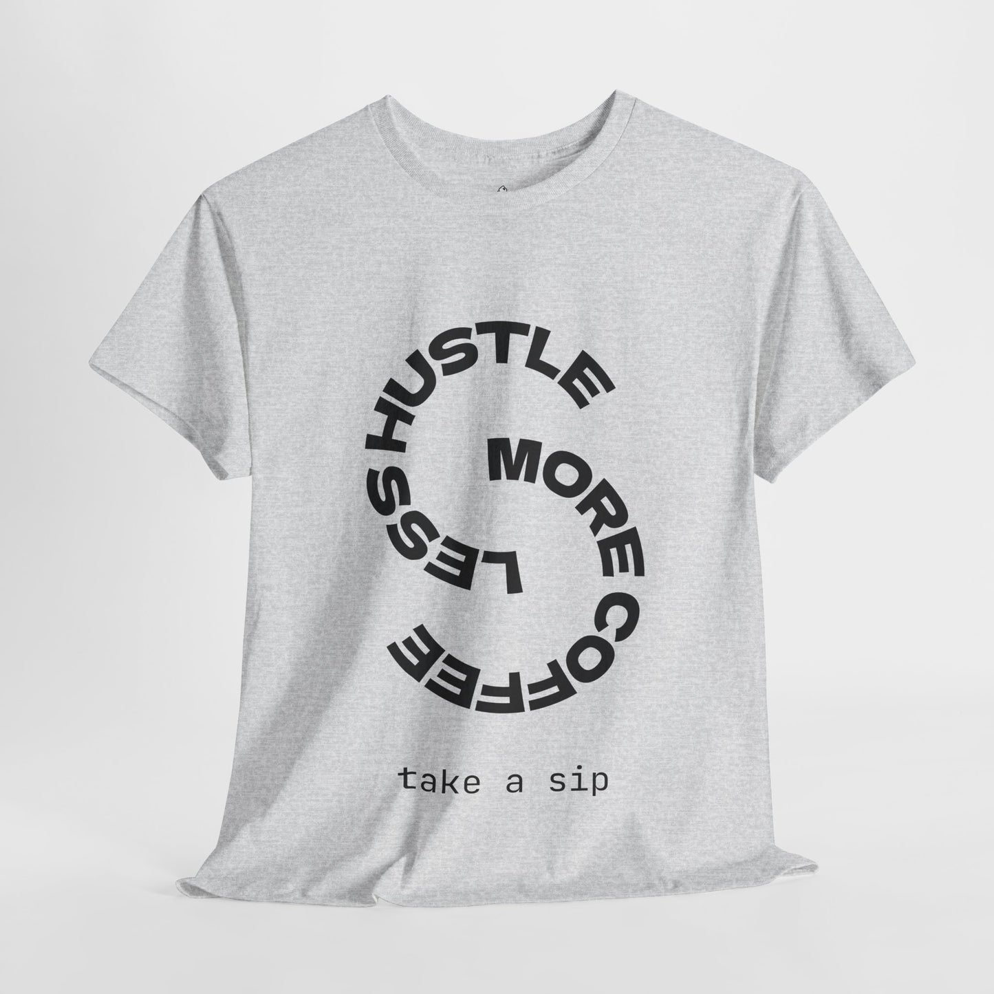 Coffee Lover's Hustle Tee | Unisex Heavy Cotton T-Shirt, Casual Wear, Motivational Shirt, Gift for Coffee Lovers, Everyday Comfort