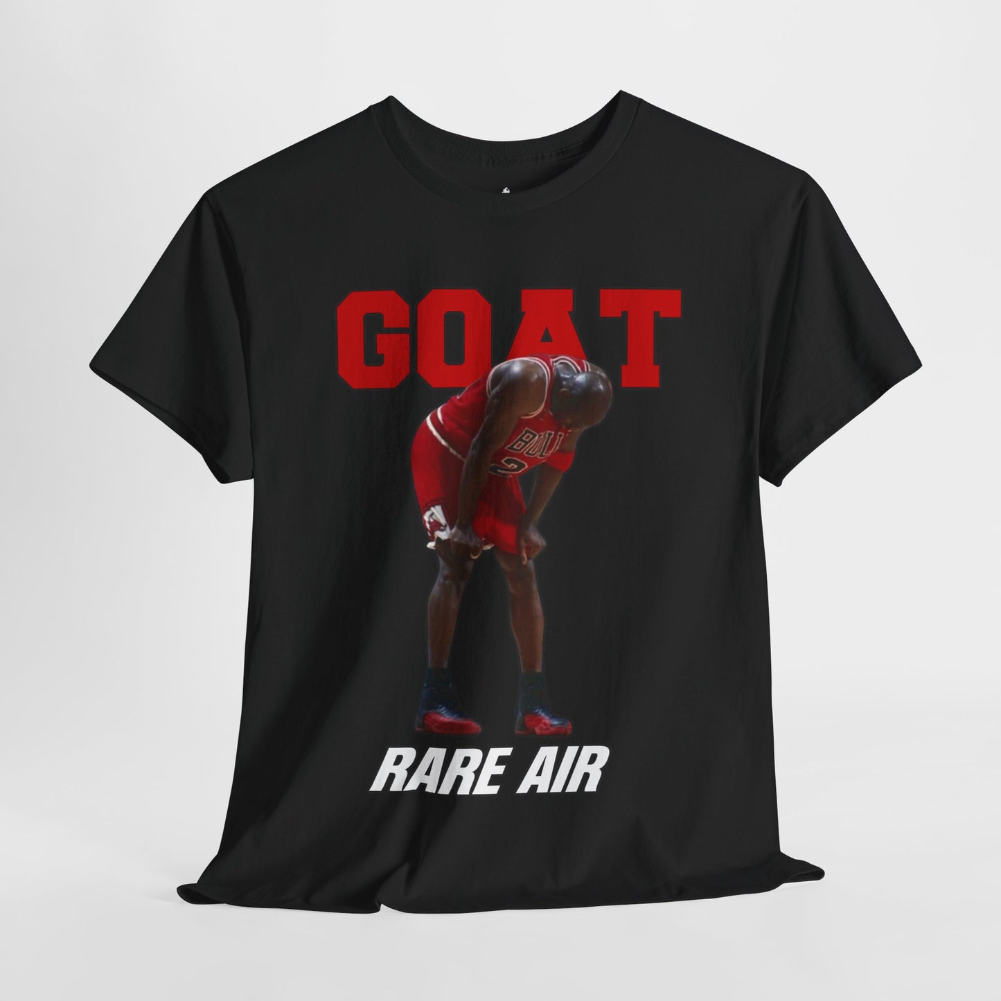 GOAT Rare Air Unisex Heavy Cotton Tee - Sporty Graphic T-Shirt for Basketball Fans