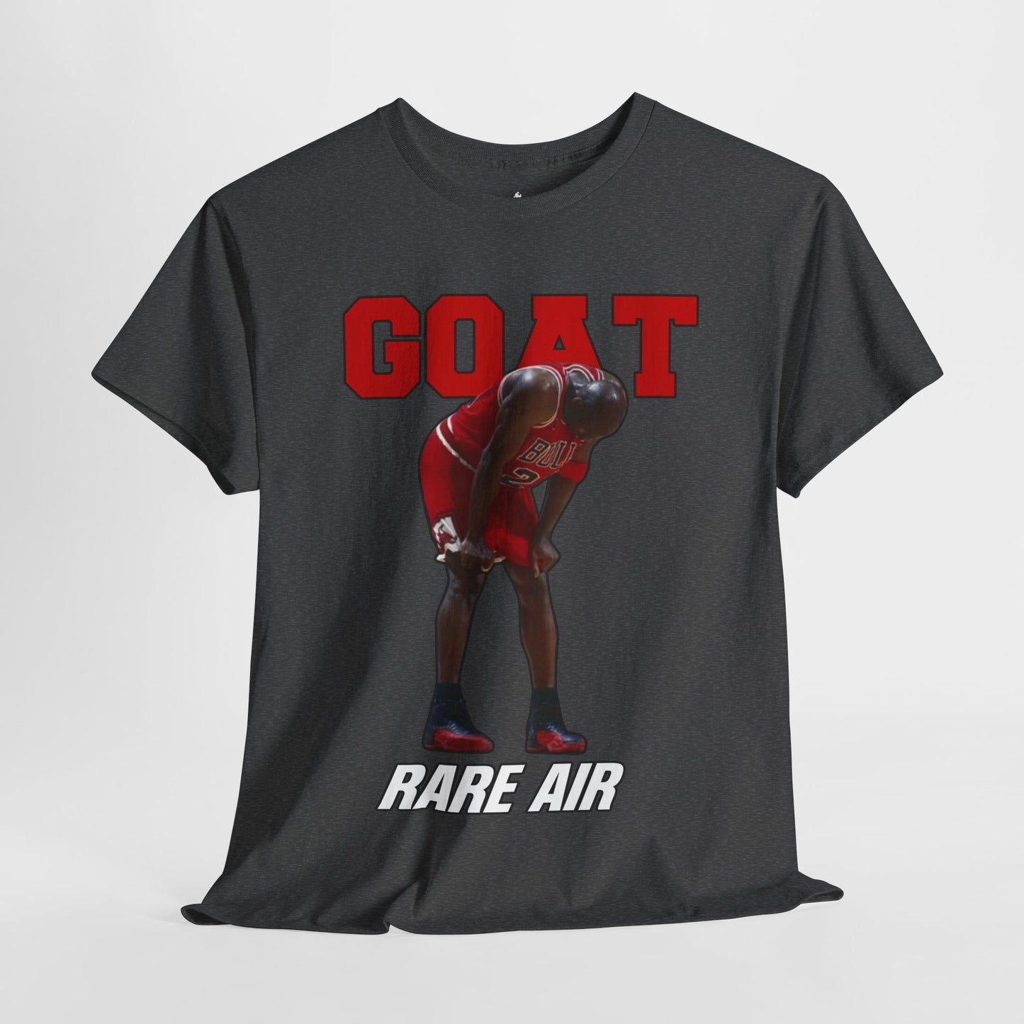 GOAT Rare Air Unisex Heavy Cotton Tee - Sporty Graphic T-Shirt for Basketball Fans