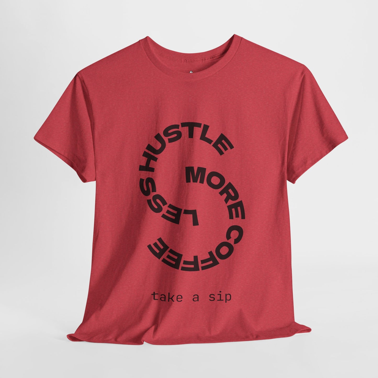 Coffee Lover's Hustle Tee | Unisex Heavy Cotton T-Shirt, Casual Wear, Motivational Shirt, Gift for Coffee Lovers, Everyday Comfort