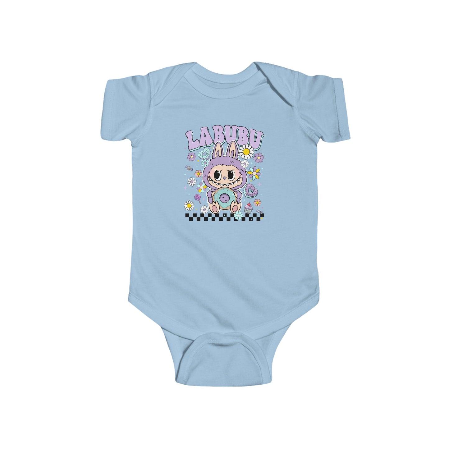 LaBubu Flower Baby Bodysuit, Adorable Infant Onesie, Baby Shower Gift, Newborn Clothing, Funny Baby Outfit