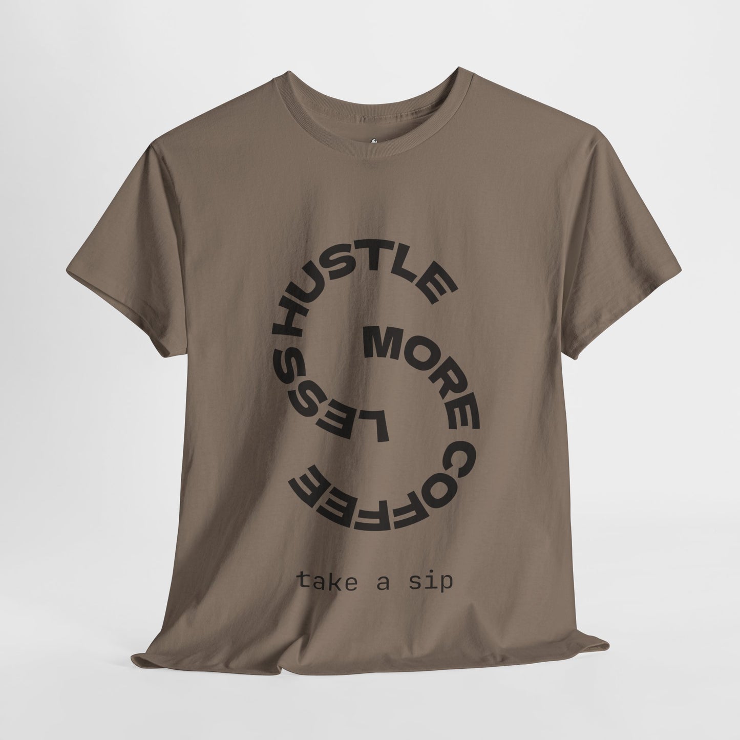 Coffee Lover's Hustle Tee | Unisex Heavy Cotton T-Shirt, Casual Wear, Motivational Shirt, Gift for Coffee Lovers, Everyday Comfort