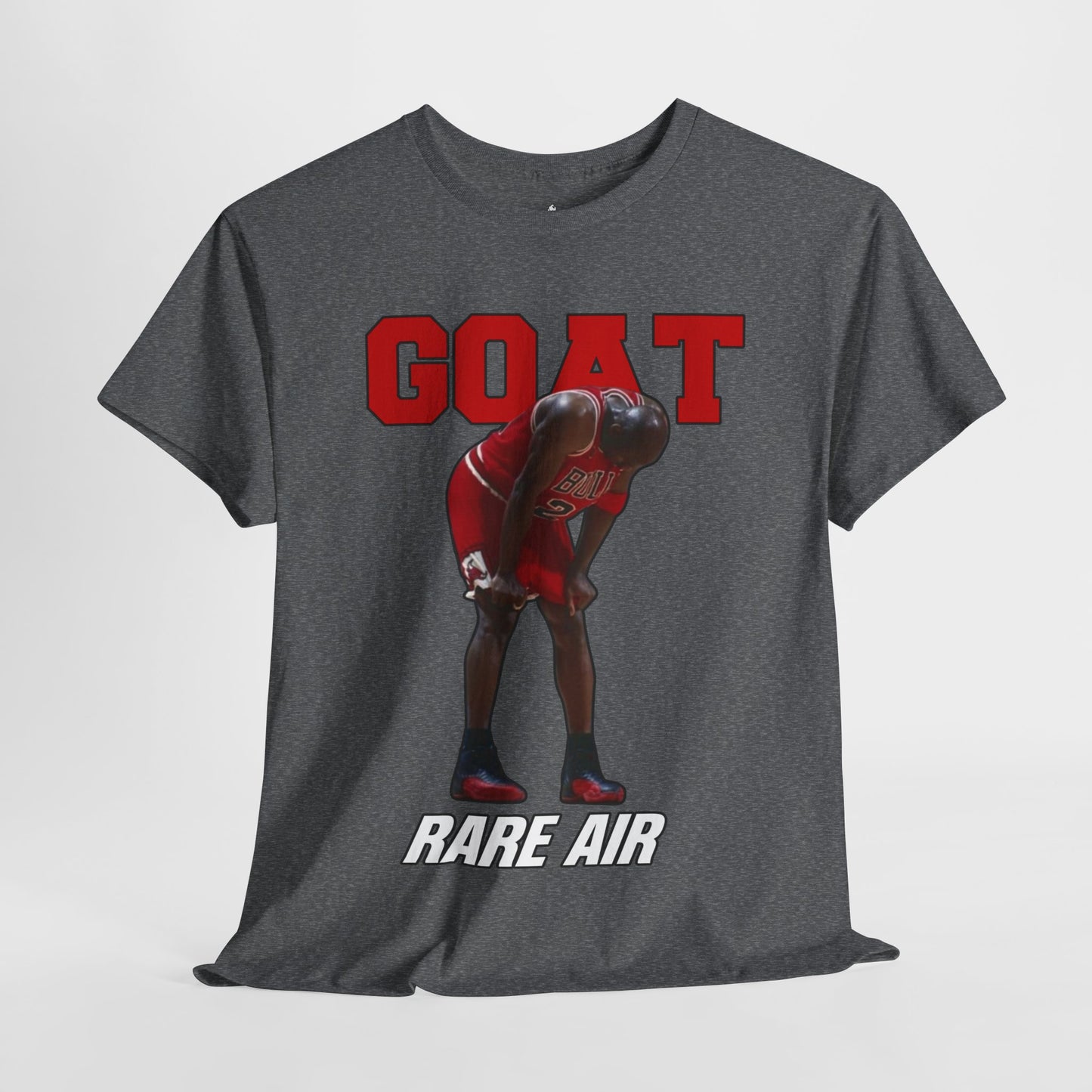 GOAT Rare Air Unisex Heavy Cotton Tee - Sporty Graphic T-Shirt for Basketball Fans