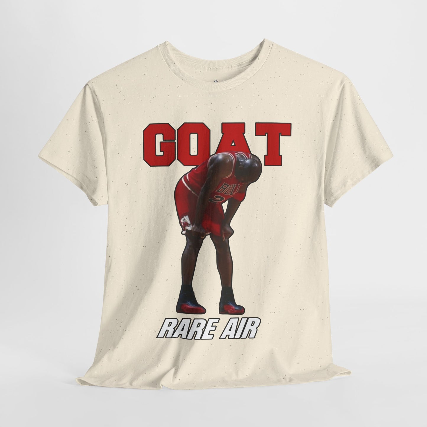 GOAT Rare Air Unisex Heavy Cotton Tee - Sporty Graphic T-Shirt for Basketball Fans