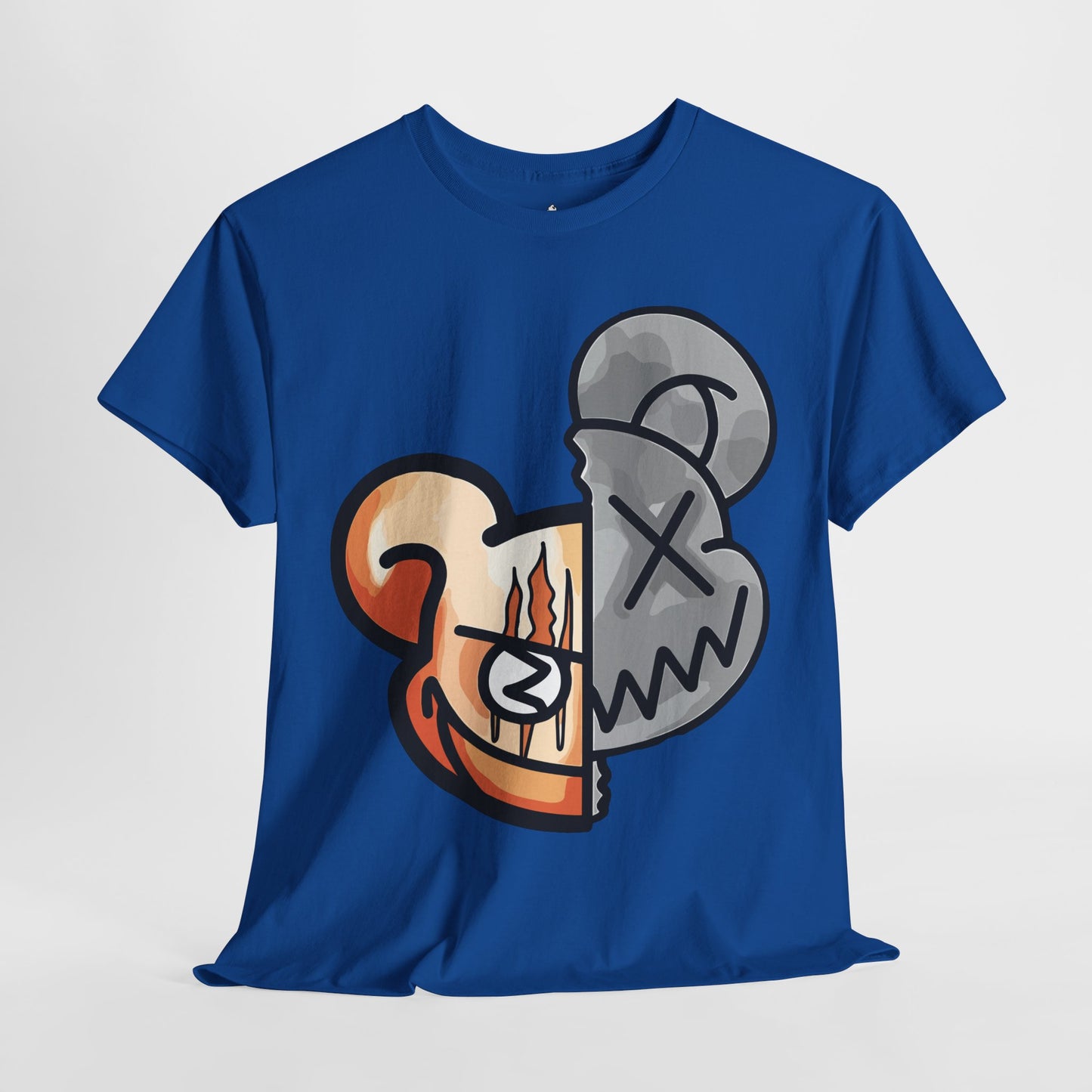 2 Face Bear Unisex Heavy Cotton Tee - Unique Graphic Design