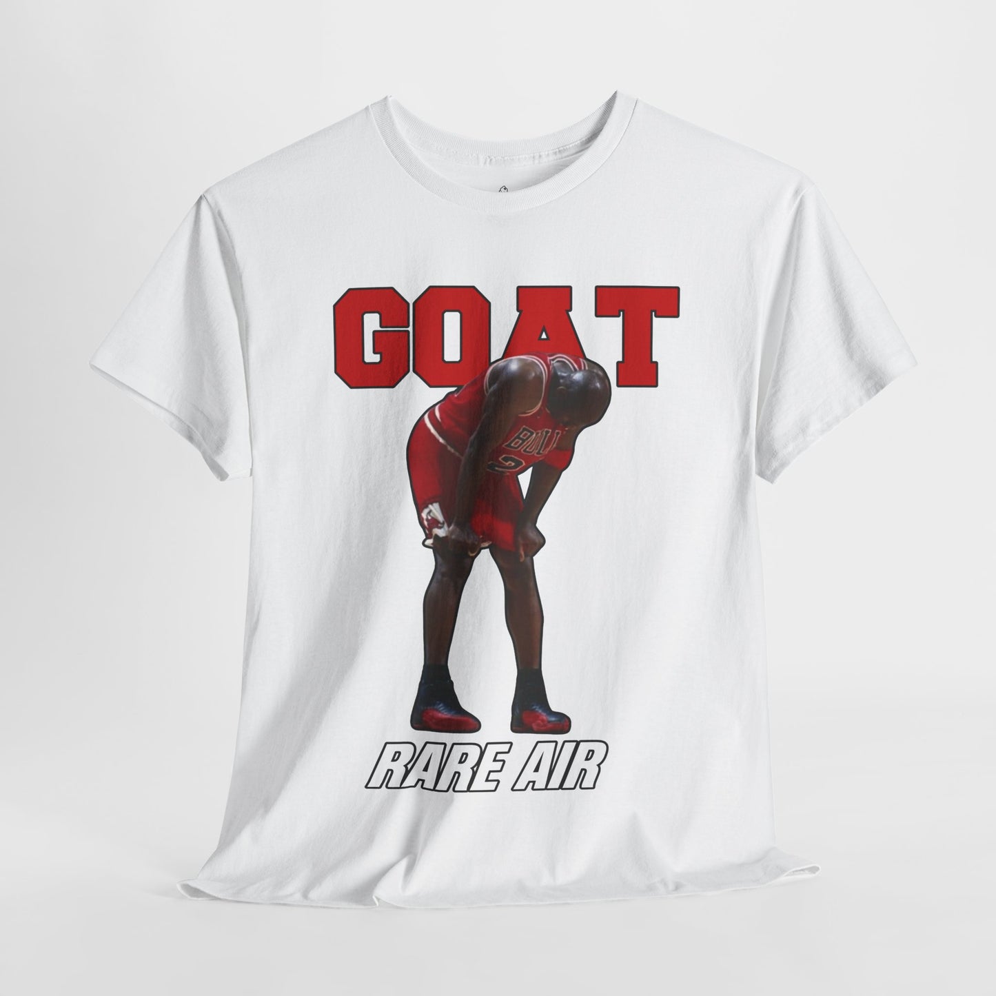 GOAT Rare Air Unisex Heavy Cotton Tee - Sporty Graphic T-Shirt for Basketball Fans