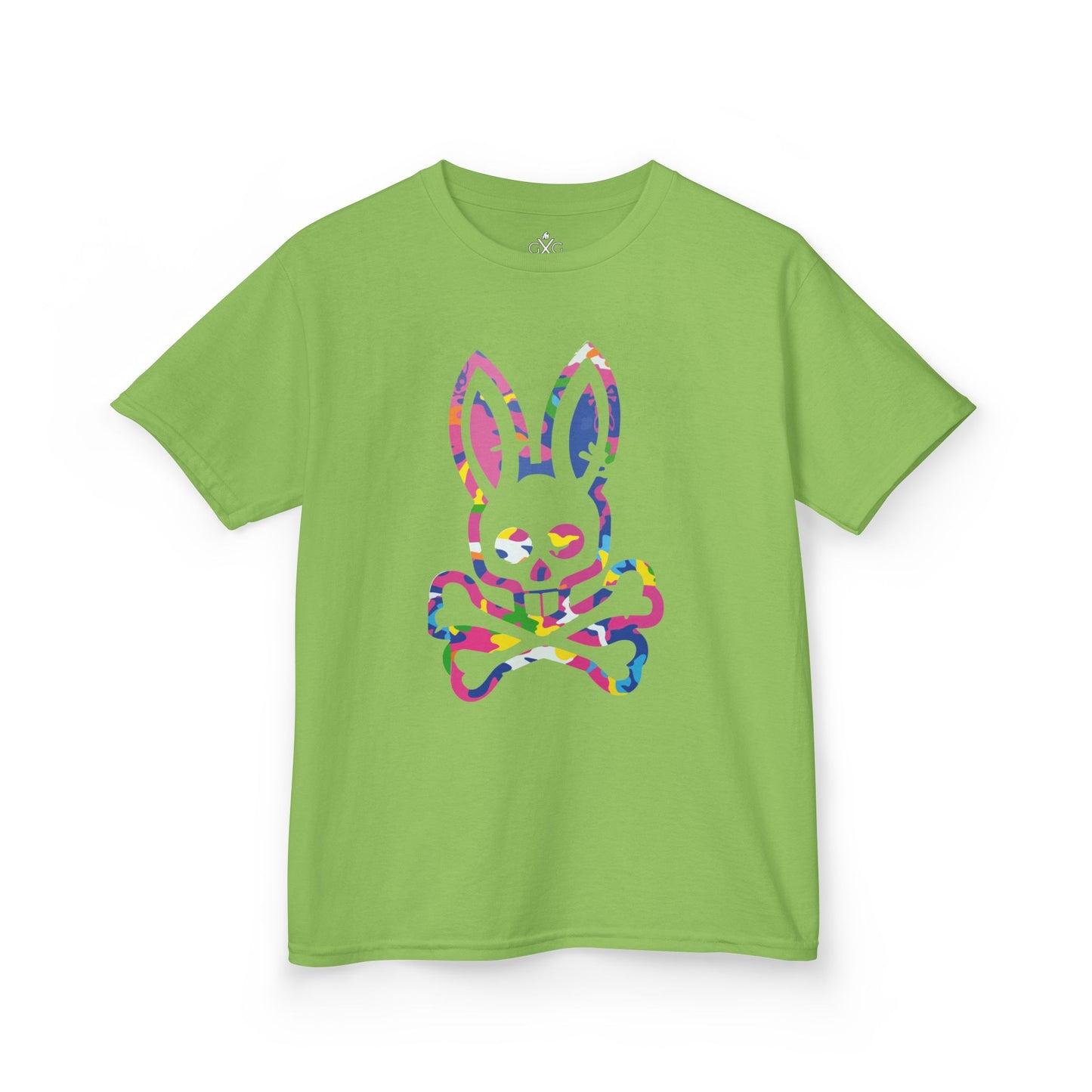 Colorful Skull Bunny Kids Tee, Fun T-Shirt for Kids