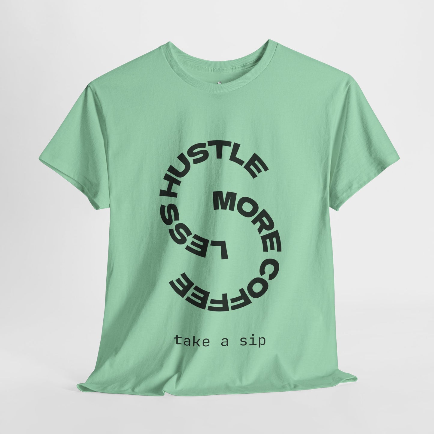 Coffee Lover's Hustle Tee | Unisex Heavy Cotton T-Shirt, Casual Wear, Motivational Shirt, Gift for Coffee Lovers, Everyday Comfort