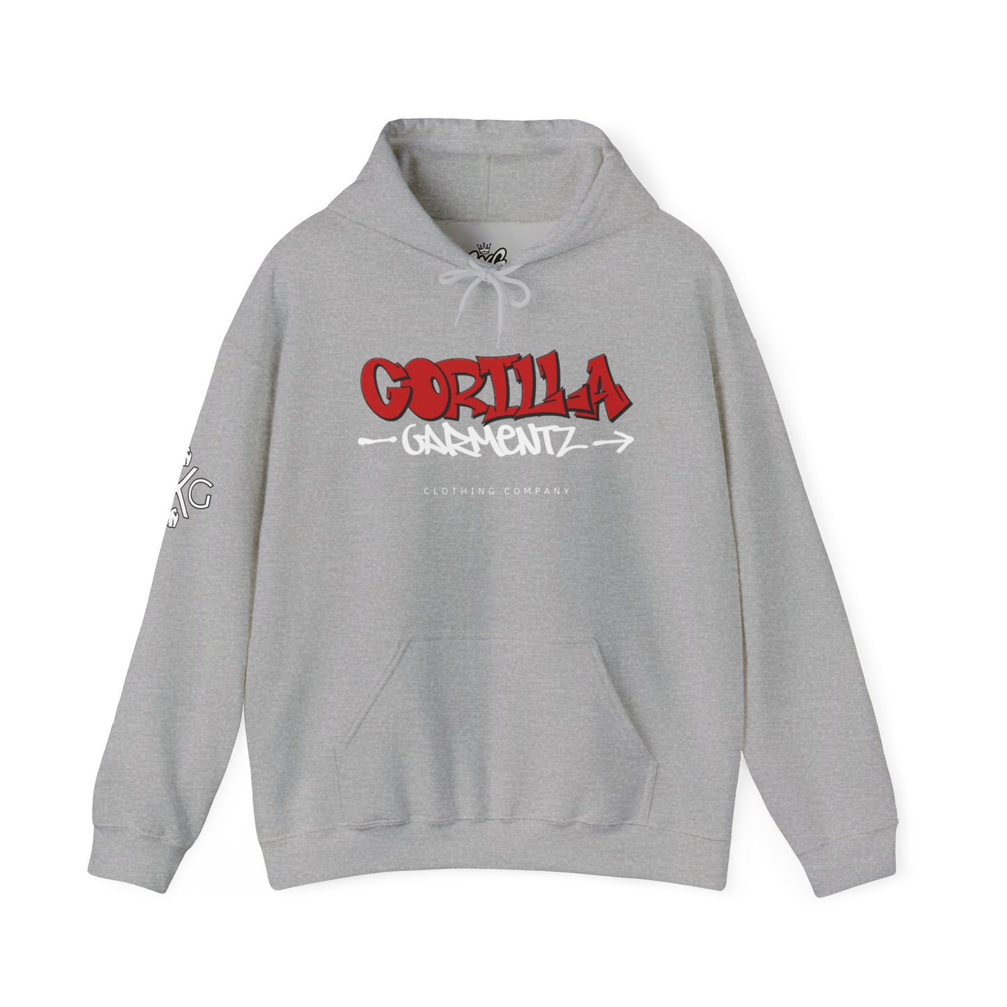 Gorilla Garmentz Graffiti Logo Unisex Hoodie — Streetwear Logo Pullover