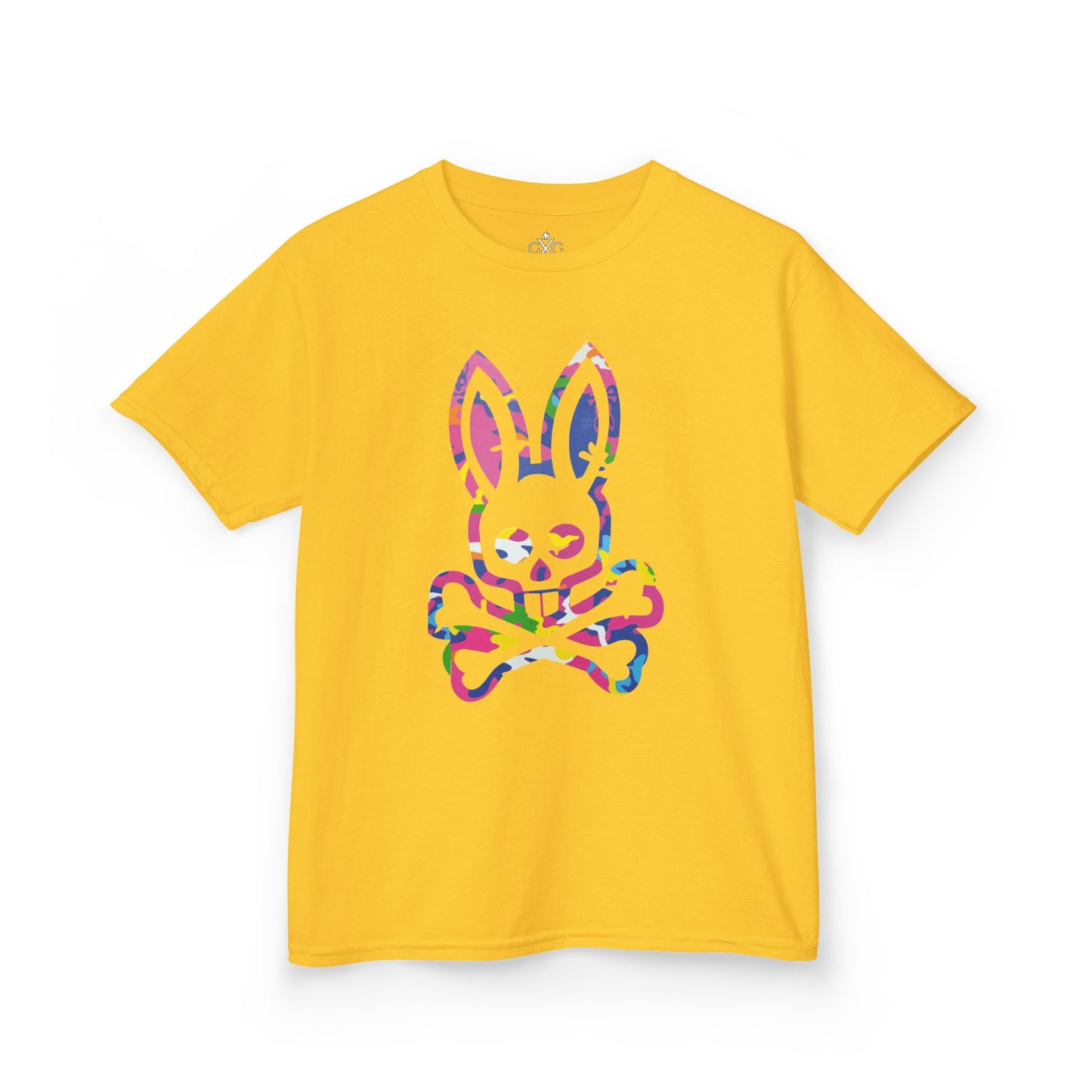 Colorful Skull Bunny Kids Tee, Fun T-Shirt for Kids