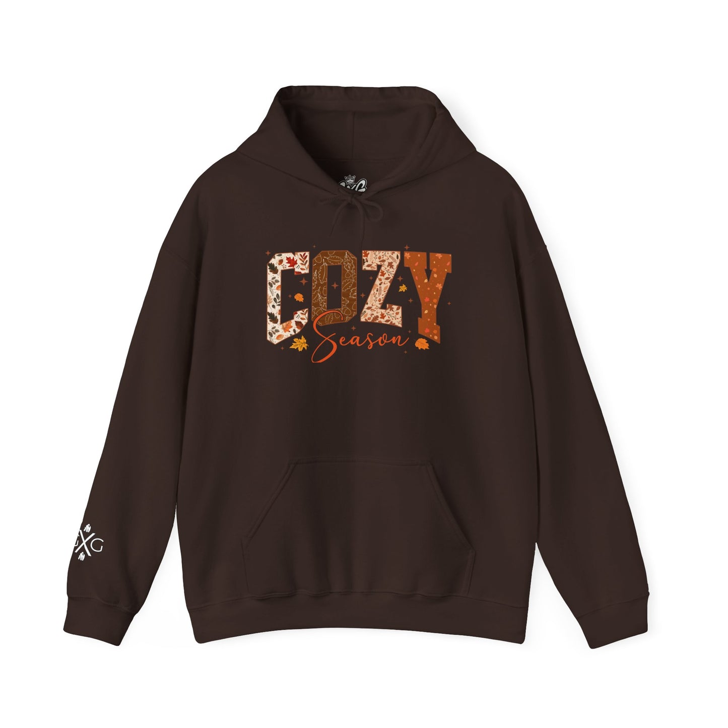 Cozy Season Hoodie — Autumn Plaid 'COZY' Unisex Graphic Pullover