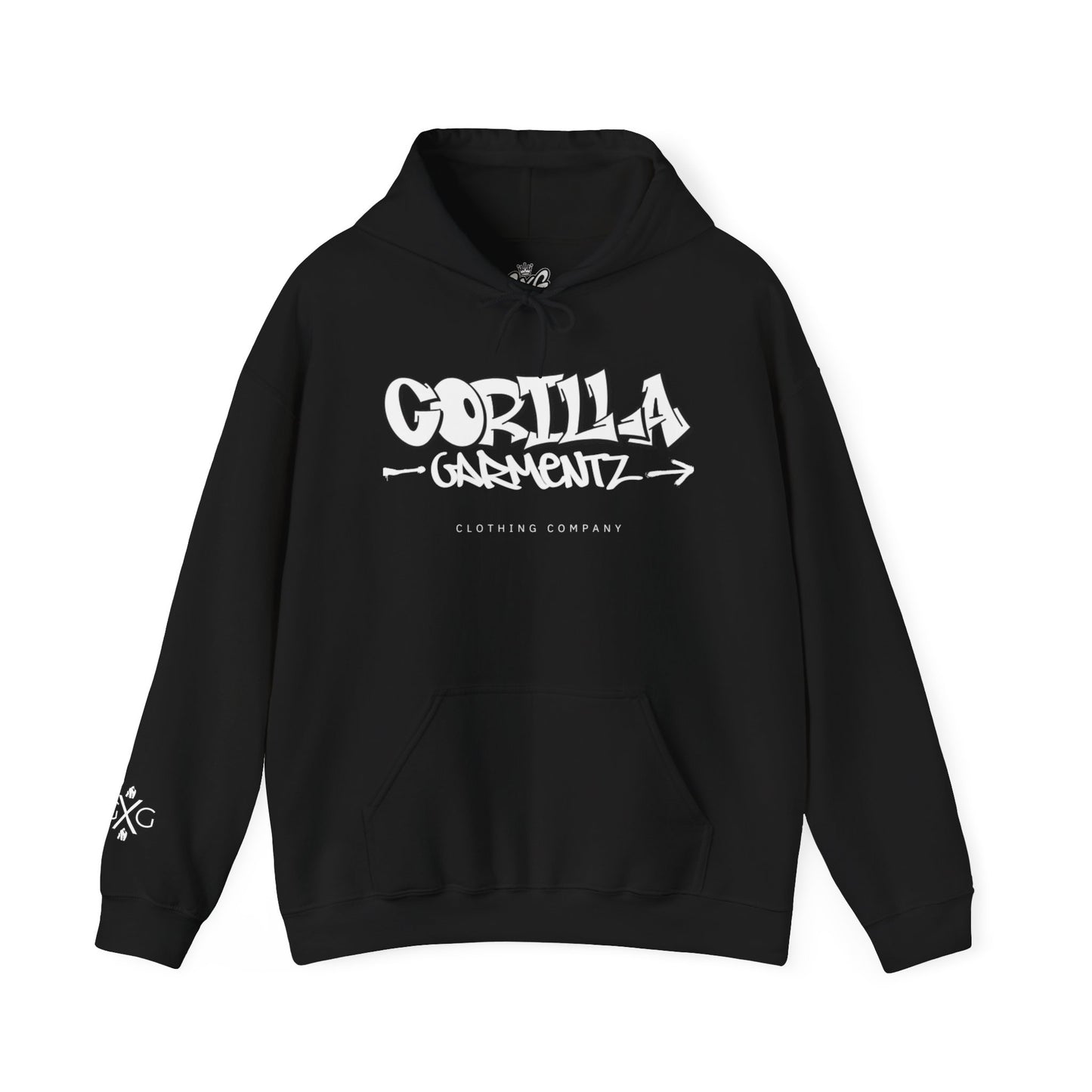Gorilla Garmentz Graffiti Logo Unisex Hoodie — Streetwear Logo Pullover
