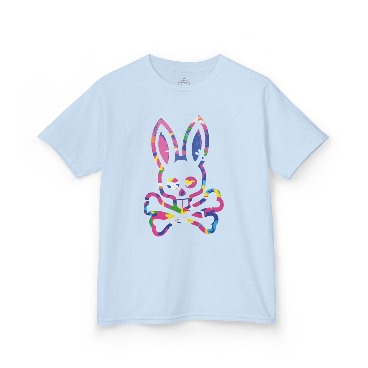Colorful Skull Bunny Kids Tee, Fun T-Shirt for Kids