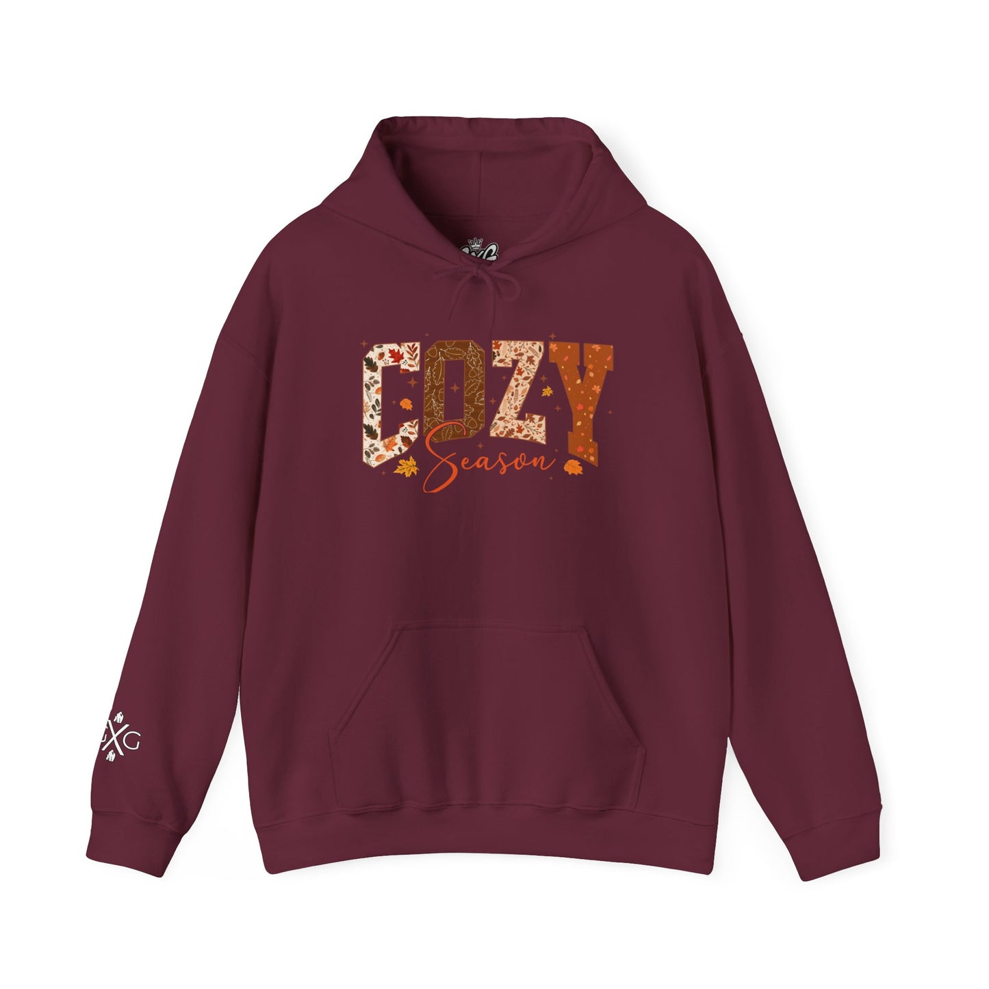 Cozy Season Hoodie — Autumn Plaid 'COZY' Unisex Graphic Pullover