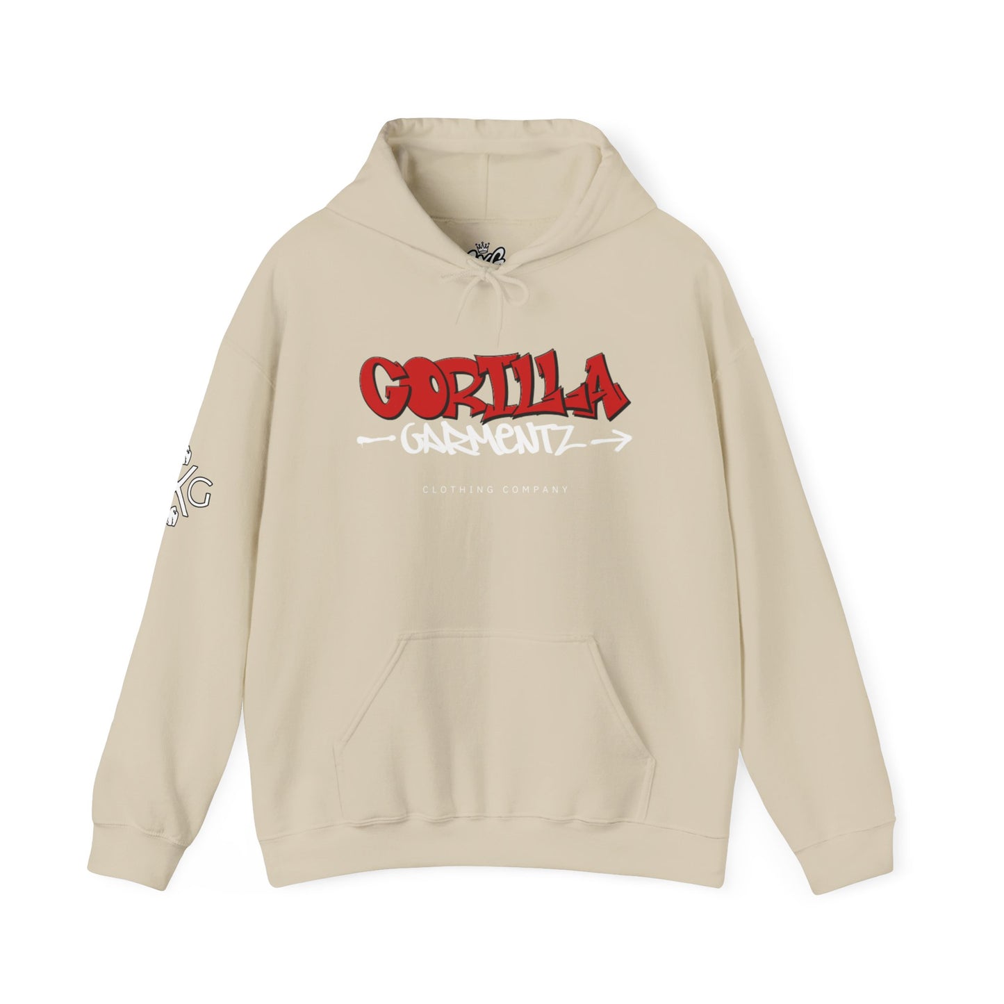 Gorilla Garmentz Graffiti Logo Unisex Hoodie — Streetwear Logo Pullover