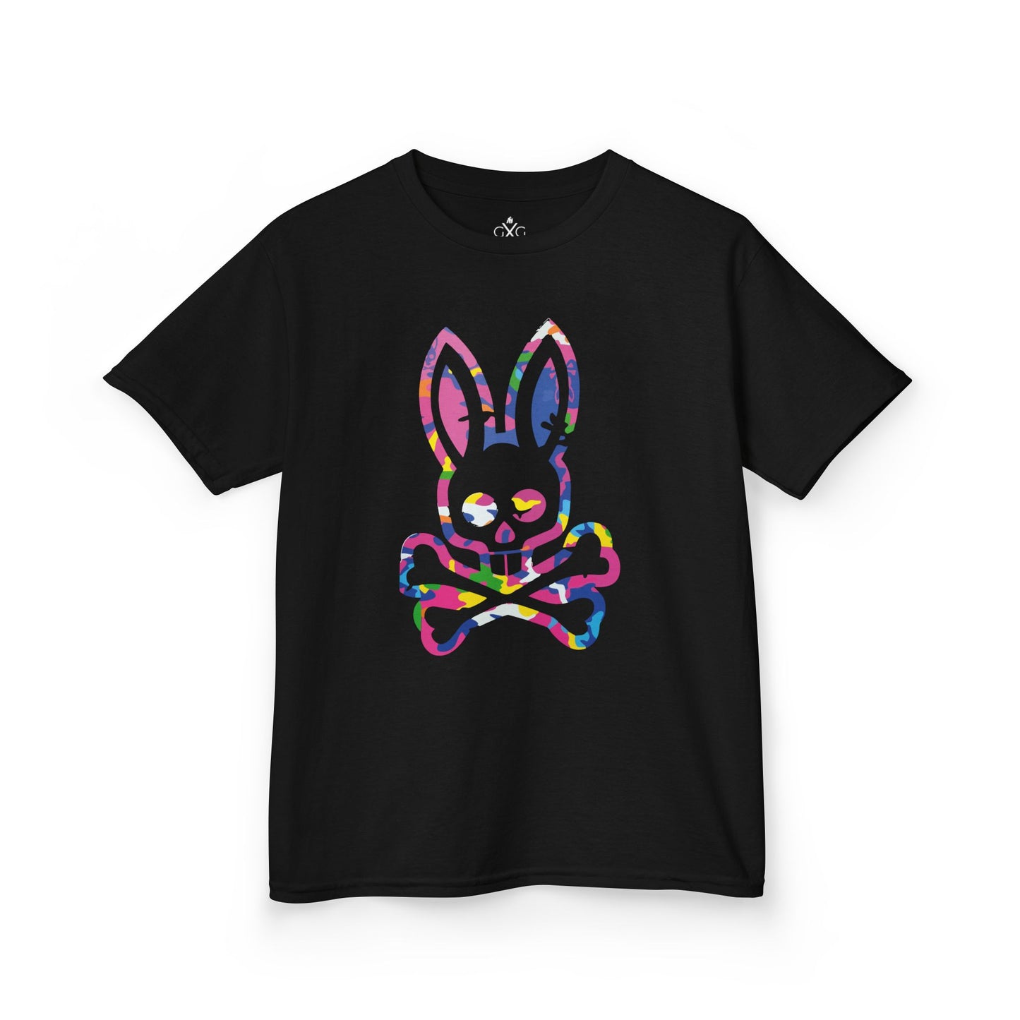 Colorful Skull Bunny Kids Tee, Fun T-Shirt for Kids