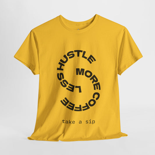 Coffee Lover's Hustle Tee | Unisex Heavy Cotton T-Shirt, Casual Wear, Motivational Shirt, Gift for Coffee Lovers, Everyday Comfort