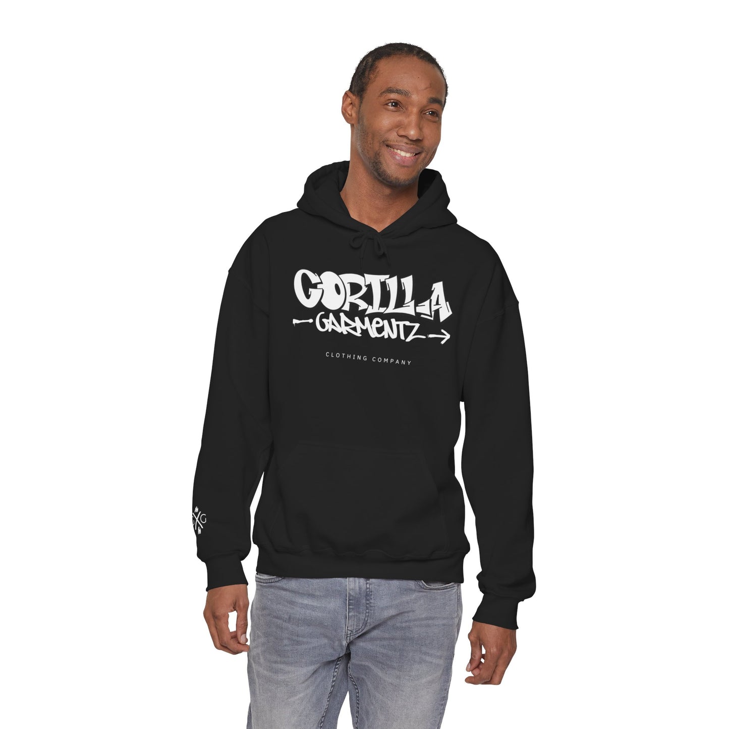 Gorilla Garmentz Graffiti Logo Unisex Hoodie — Streetwear Logo Pullover