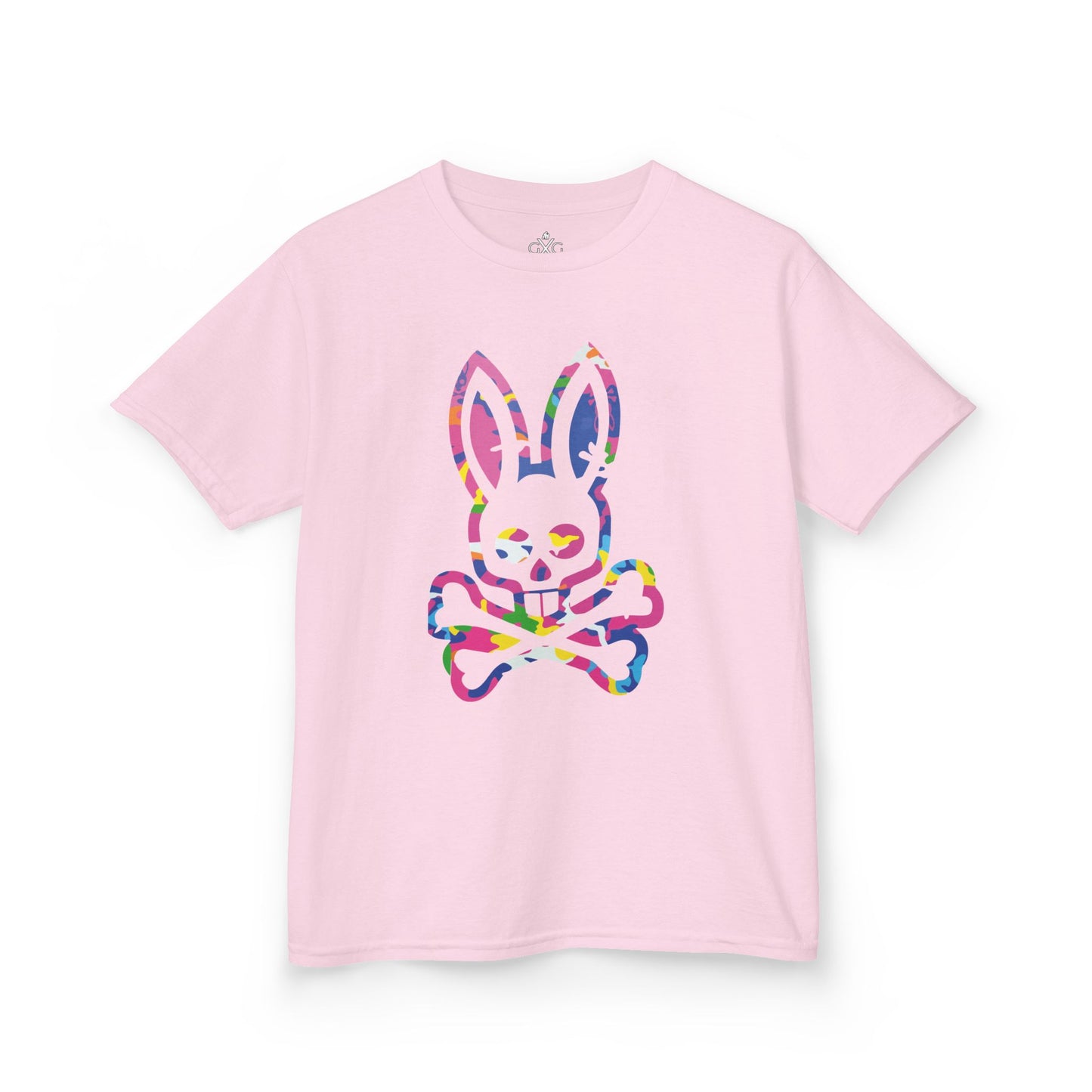 Colorful Skull Bunny Kids Tee, Fun T-Shirt for Kids