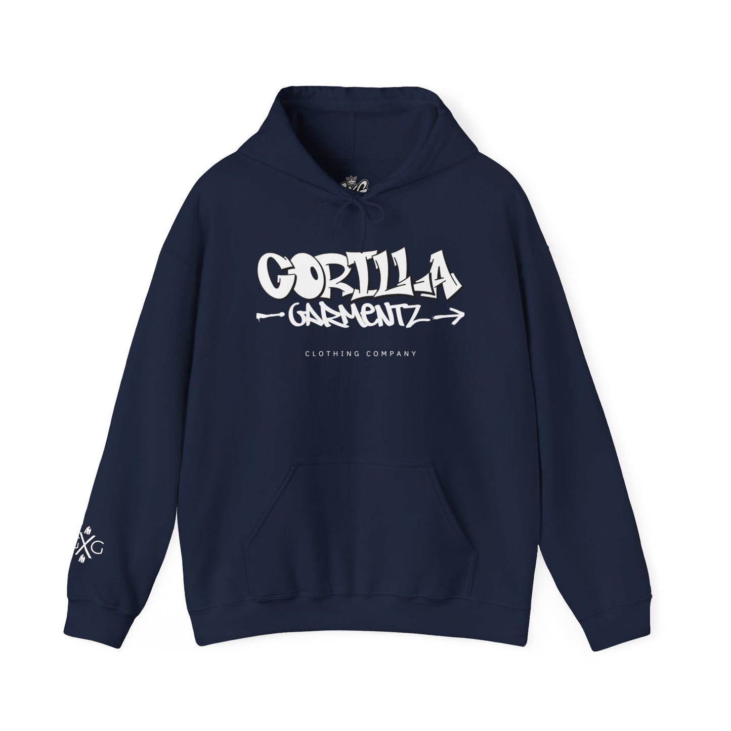Gorilla Garmentz Graffiti Logo Unisex Hoodie — Streetwear Logo Pullover