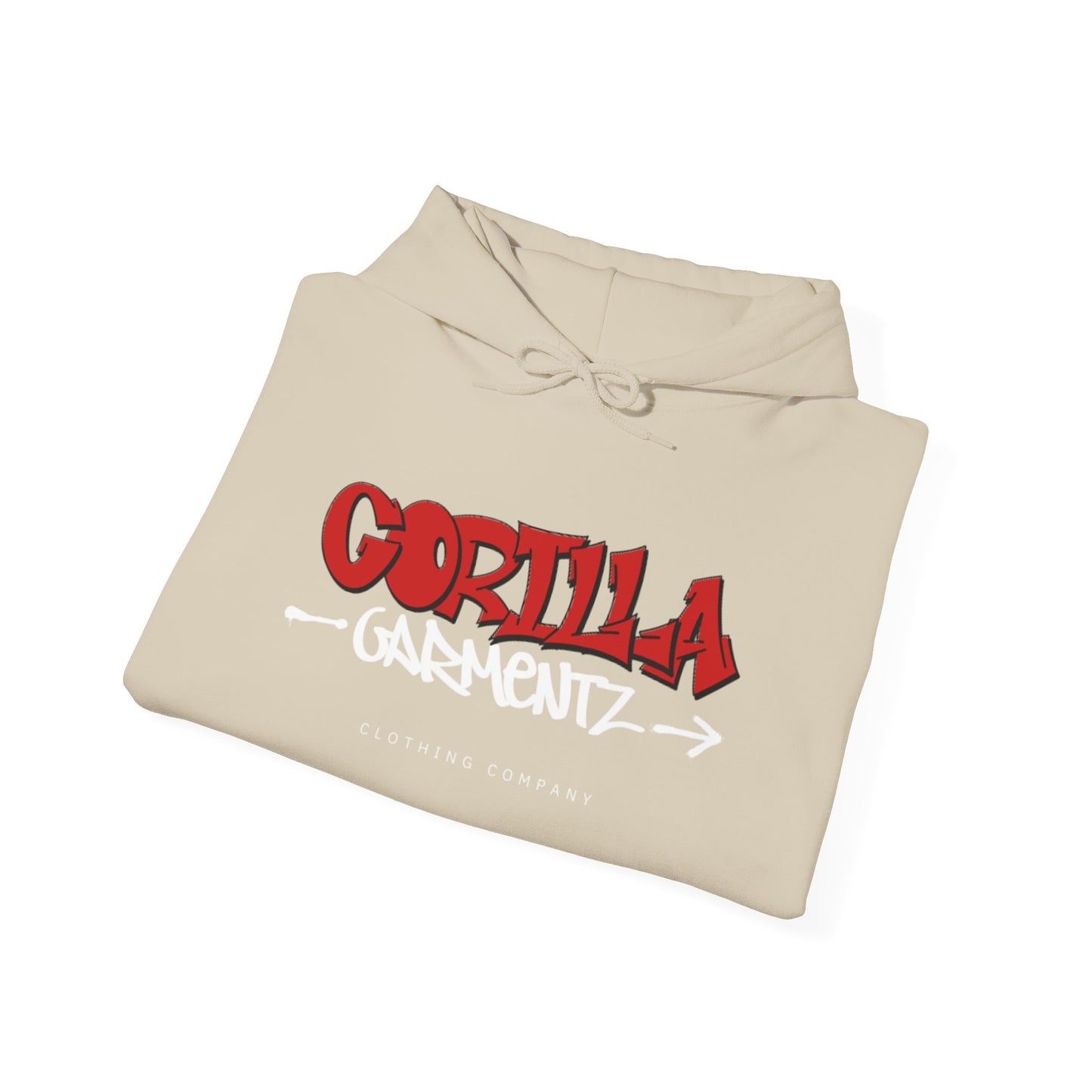 Gorilla Garmentz Graffiti Logo Unisex Hoodie — Streetwear Logo Pullover