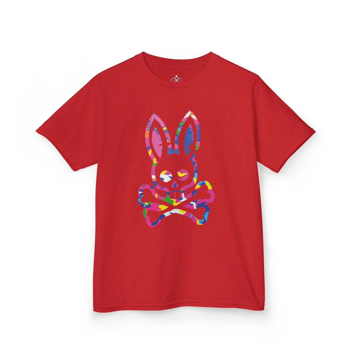 Colorful Skull Bunny Kids Tee, Fun T-Shirt for Kids