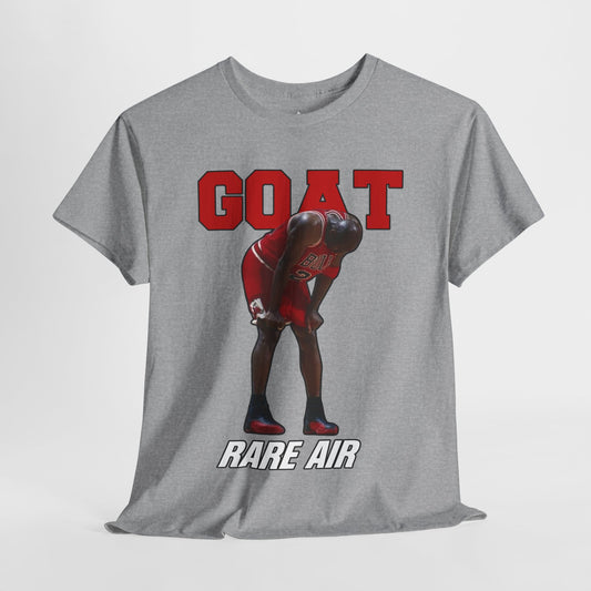 GOAT Rare Air Unisex Heavy Cotton Tee - Sporty Graphic T-Shirt for Basketball Fans