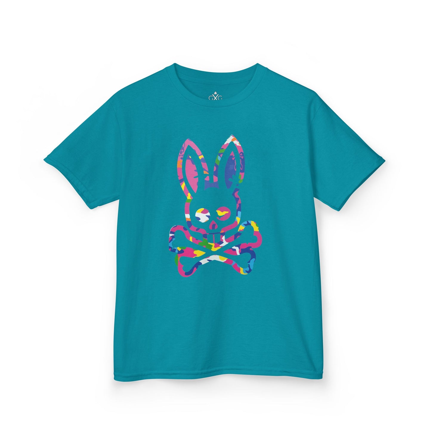 Colorful Skull Bunny Kids Tee, Fun T-Shirt for Kids