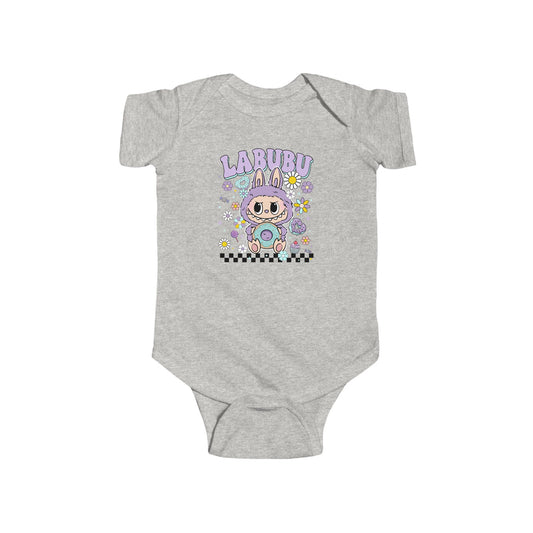 LaBubu Flower Baby Bodysuit, Adorable Infant Onesie, Baby Shower Gift, Newborn Clothing, Funny Baby Outfit