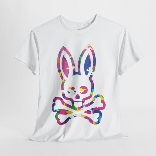 Vibrant Skull Bunny Unisex Heavy Cotton Tee