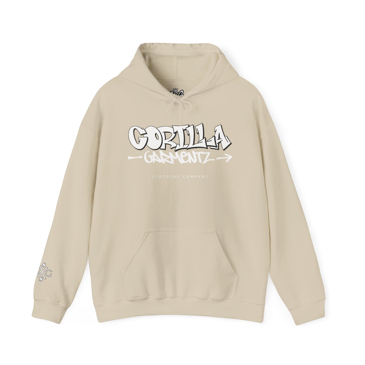 Gorilla Garmentz Graffiti Logo Unisex Hoodie — Streetwear Logo Pullover